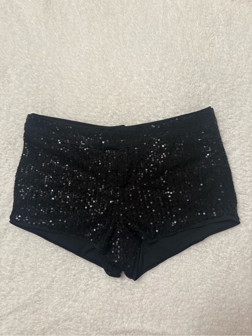 superdown Black Sequin Boyshorts
